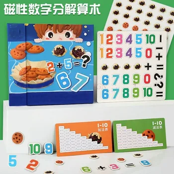 Bērniem Matemātiku Aritmētisko Magnētisko Digitālo Sadalīšanās Aritmētisko Montessori Spēles, Bērnu Agrīnās Mācīšanās Izglītības Bērnu Rotaļlietas