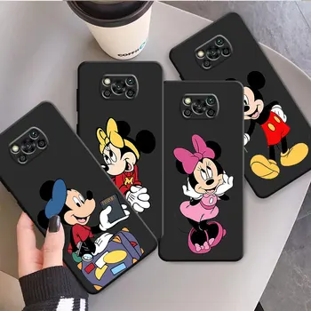 Phone Gadījumā Xiaomi Poco F1 C51 M3 C40 X3 NFC F5 X4 GT M4 M5 Pro X4 Pro 5G Segtu Būtiska Mickey Minnie Mouse Disney Silikona