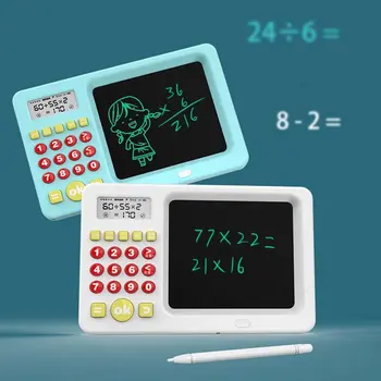 USB Rokraksta Valdes Bērniem angļu Zīmēšana Matemātika Dārgumu Mācību LCD spāņu Kalkulators Garīgās Aritmētisko Mašīnu