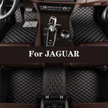 Pilna Surround Custom Ādas Automašīnas Grīdas Paklājs Par JAGUAR X-Type I-Pace S-Veida XJS XJR Auto Daļas