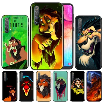 Lion King Karikatūra nelietis rēta Telefonu Gadījumā Par OPPO Reno8 7 6 5 4 2 Z Lite Pro Plus SE 4G 5G Black Soft Fundas Silikona Vāciņu