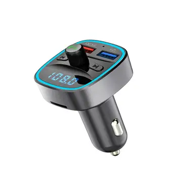 FM Raidītājs Automašīnas Bluetooth saderīgu 5.0 Smart Balss Navigācija, MP3 Atskaņotājs Dual USB Ātrās Uzlādes Brīvroku Bezvadu 2022